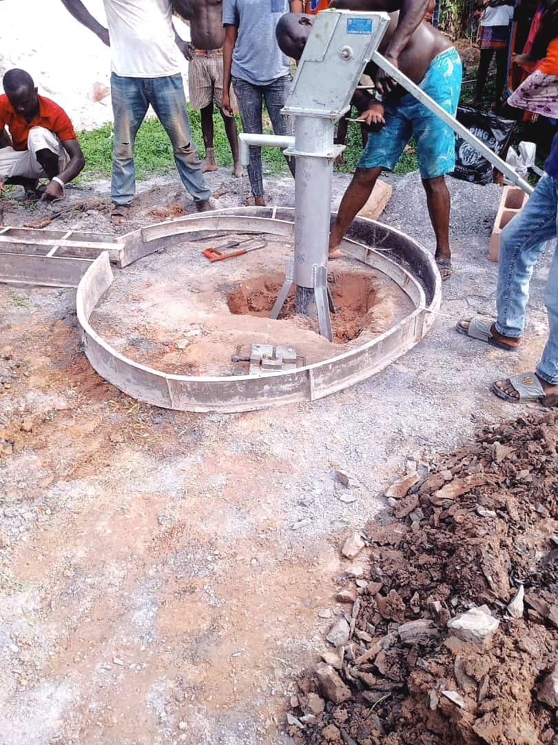 Ongoing Construction Of Borehole By Megapaul Love Foundation In Ebonyi State Nigeria